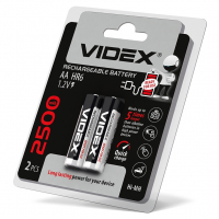 Аккумулятор Videx HR6 2500mAh 1.2V double blister/2шт упаковка HR6/2500/2DB