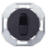 Выключатель 1-кл. 2-полюсный, кнопочный Schneider RENOVA чёрный, WDE011202