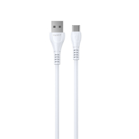 Кабель з'єднувальний зарядний HAVIT USB - USB-C 2.1A 1м HV-CB642C 1m, white