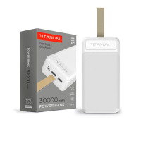 Портативное зарядное устройство (повербанк) TITANUM 914 White 30000mAh TPB-914-W