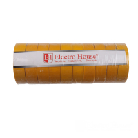 Изолента Electrohouse желтая 0,15мм 18мм 21м EH-AHT-1822