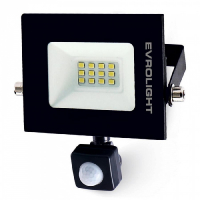 LED прожектор с датчиком движения EVROLIGHT EV-10D 10W 6400K IP65 000056748