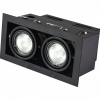 Точковий світильник карданний Eurolamp для ламп GU10*2 black LHK2-LED-GU10(black)