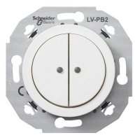 Кнопочный выключатель 2-полюсный 400 мA Schneider RENOVA белый , WDE011071