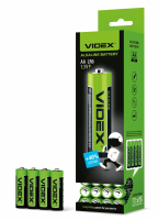 Батарейки щелочные Videx LR06/АА упаковка SHRINK блистер 4шт. LR6/AA 4pcs S