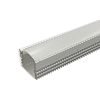 Комплект Biom профіль накладний алюмінієвий ЛП12 анод. + розсіювач матовий LP-12A+LM-U