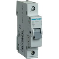 Автоматичний вимикач Hager 1P 6kA C-4A 1M (MCN104)