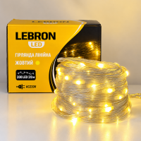 Led гирлянда Lebron L-CL-2018 линейная 200LED 20м IP65 желтый 15-18-18