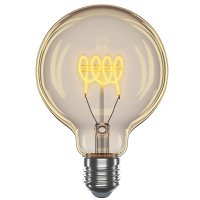 Світлодіодна LED лампа Velmax Filament Amber G95 4W E27 2700K 21-47-17