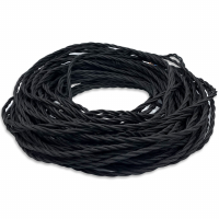 Ретро провід для зовнішньої електропроводки чорний 0,75 3-х жильний ER-1144