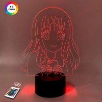 3D светильник "Чика Фудзивара" с пультом+адаптер+батарейки (3ААА) вапр6789