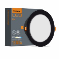 Точковий LED світильник Videx Back 15W 5000K вбудований круглий VL-DLBR-155B