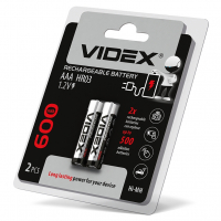 Аккумулятор Videx HR03 600mAh 1.2V double blister/2шт упаковка HR03/600/2DB
