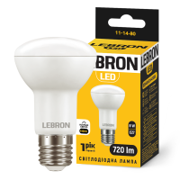 Світлодіодна LED лампа Lebron L-R63 8W E27 4100K 11-14-80