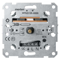 Механизм поворотно-нажимного светорегулятора Schneider 60-1000 Вт для индуктивной нагрузки (RL) MTN5135-0000