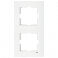 Рамка подвійна вертикальна Viko Karre біла (90960221)