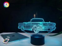 3D светильник "Автомобиль 20" с пультом+адаптер+батарейки (3ААА) 08-064