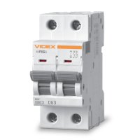 Автоматический выключатель Videx RESIST RS6 2п 63А С 6кА VF-RS6-AV2C63