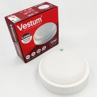 LED светильник Vestum ЖКХ 12W 4500K IP65 круг 1-VS-7102