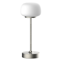 Настільна LED лампа Goldlux Rimini 1.8W акумуляторна 2700K IP20 USB срібло 329868