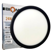 Світлодіодний світильник накладний Biom 24W 5000К MD-01-R24-5 круглий матовий 23419