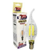 Світлодіодна лампа Horoz Filament свічка на вітрі FLAME- 6 6W E14 4200K 001-014-0006-030