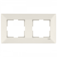 Рамка двойная горизонтальная Viko Meridian кремовая (90979012-WH)