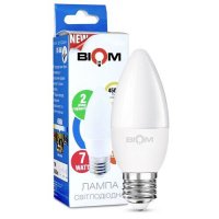 LED лампа Biom свеча 7W E27 4500K BT-568 1426