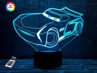 3D светильник "Автомобиль 25" с пультом+адаптер+батарейки (3ААА) 08-074