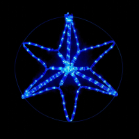 Led гирлянда DELUX Motif Star Z 6 конц. 60*60см 13 flash синий 90019524