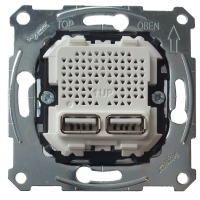 Механизм зарядки USB двойной 2,1 А (2х1,05 А) Schneider Merten MTN4366-0100