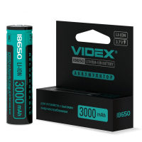 Аккумулятор Videx Li-Ion 18650-P (ЗАЩИТА) 3000mAh color box/1pc 20/160 18650-P/3000/1CB