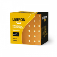 Led гірлянда Lebron L-CL-2025 штора 200LED 3х2м IP20 USB пульт ДК жовтий 15-18-97