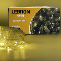 LED гирлянда Lebron сетка 1.5x1.5м 120LED 220В IP20 желтая 15-18-53 LED гирлянда Lebron сетка 1.5x1.5м 120LED 220В IP20 желтая 15-18-53