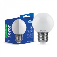 Світлодіодна LED лампа Feron LB-37 1W E27 6400K 3812