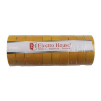 Ізоляційна стрічка Electrohouse жовта 0,15мм 18мм 50м EH-AHT-1838