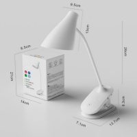 Настольная LED лампа аккумуляторная с креплением ElectroHouse 4W 3000 - 6000К белая EH-051