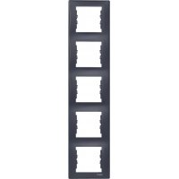 Рамка установочная 5-постовая вертикальная Schneider SEDNA графит SDN5801570