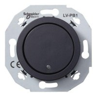 Кнопочный выключатель 1-полюсный 400мA Schneider RENOVA чёрный, WDE011270