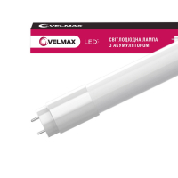 Світлодіодна LED лампа Velmax V-Т8-1865 T8 18W G13 6500K (скло) 120см з акумулятором 25-10-42