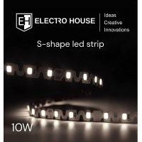 LED лента ElectroHouse S-Shape SMD2835 120шт/м 10W/м IP20 12V 3000K EH-STR3S