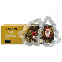 LED гирлянда Lebron штора елка с игрушкой 2.7x0.54м 145LED 230В желтая 15-18-93