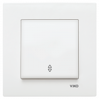 Выключатель проходной Viko Karre белый (90960004)