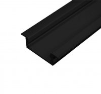 Комплект Biom профіль врізний LPV-7B 6,8х16мм чорний + розсіювач прозорий LPV-7B+LC-U