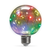 LED лампа Feron LB-381 G80 1W E27 RGB (41676) 7500