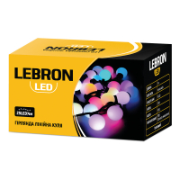 Led гирлянда Lebron линейная шар RGB 80LED 10м IP20 15-18-32
