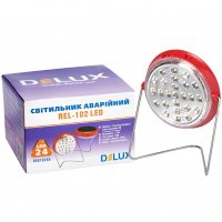 LED светильник аварийный DELUX REL-102 (3,7V1.2Ah) 4W 24LED IP20 с солнечной панелью 90018288