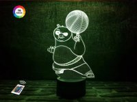 3D светильник "Панда" с пультом+адаптер+батарейки (3ААА) 04-014