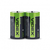 Батарейки щелочные Videx LR20/D 2pcs упак SHRINK блистер 2шт. LR2O/D 2pcs S