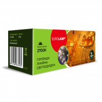 Led гірлянда Eurolamp 20шт 2м теплий білий LED-GL-20/2/27